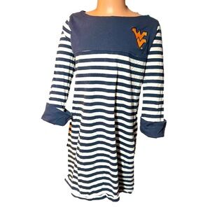 Little girl’s casual, striped, cotton dress - easy care #635